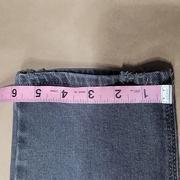 Old Navy Size 8 Washed Black / Gray Power Straight High Rise Denim Jeans - Picture 8 of 13